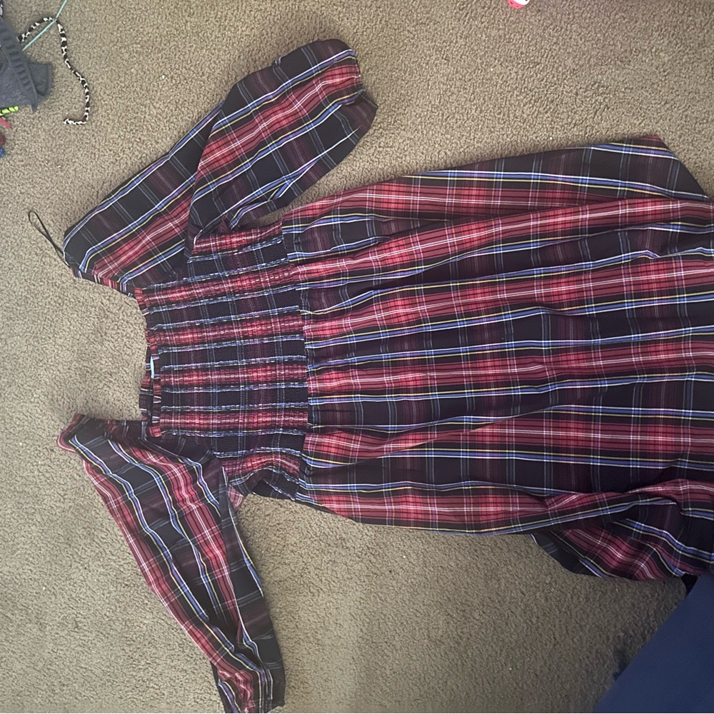 Draper James Red and Blue Plaid Dress